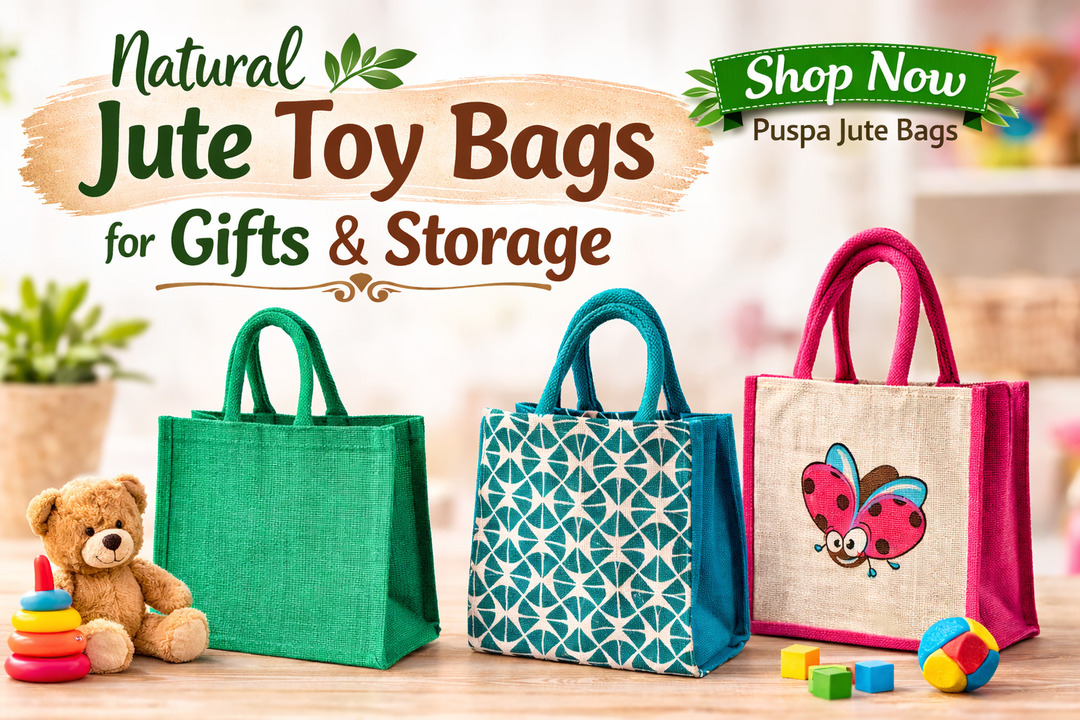 Natural Jute Toy Bags for Gifts & Storage