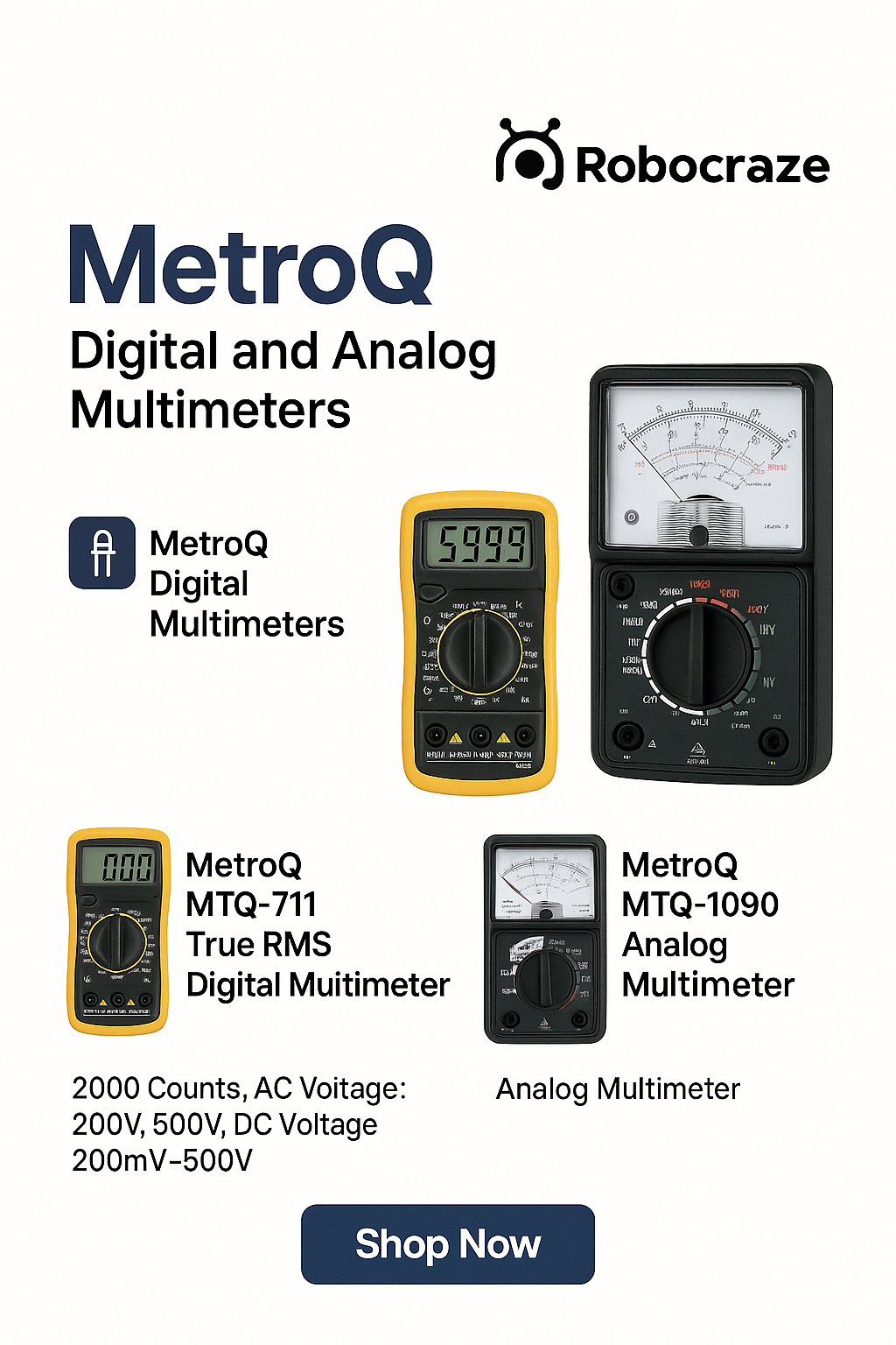 Buy Genuine MetroQ Multimeters, Clamp Meters & More