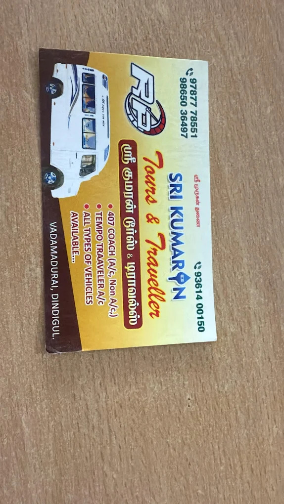 Sri Kumaran Travels Tempo Traveller Hire in Dindigul