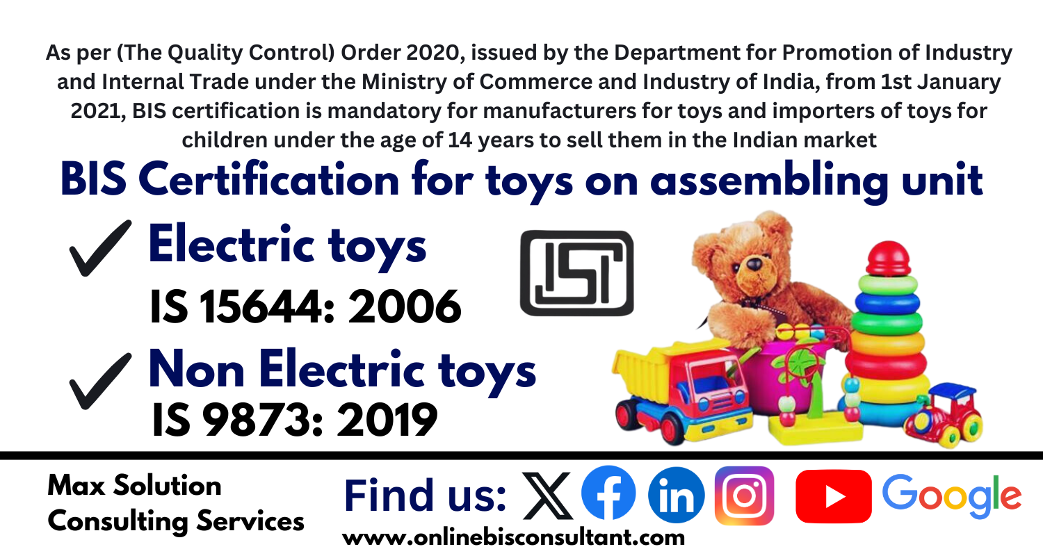 BIS Certification for Toys in India | IS 9873 Requirements