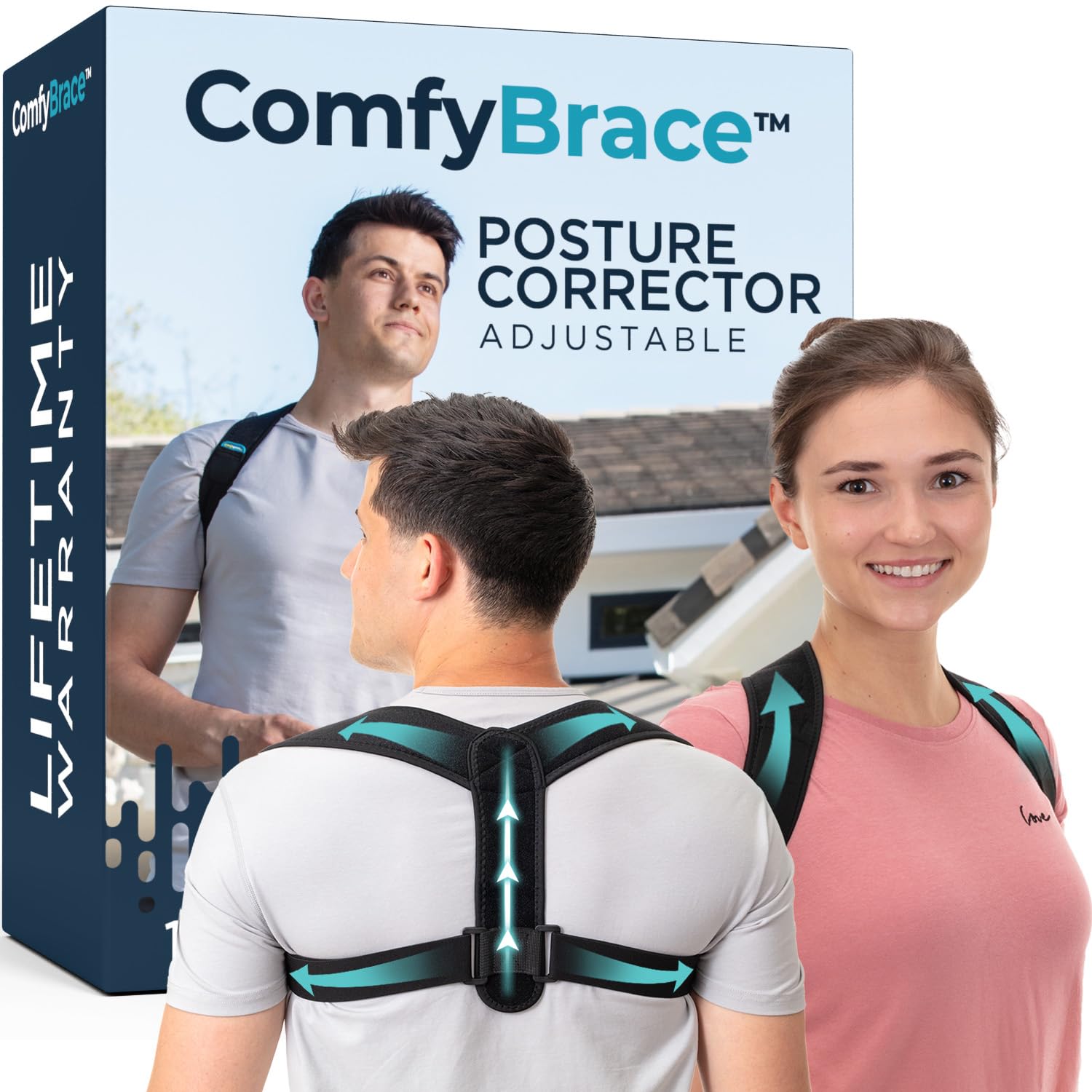 ComfyBrace Posture Corrector-Back Brace for Men and Women