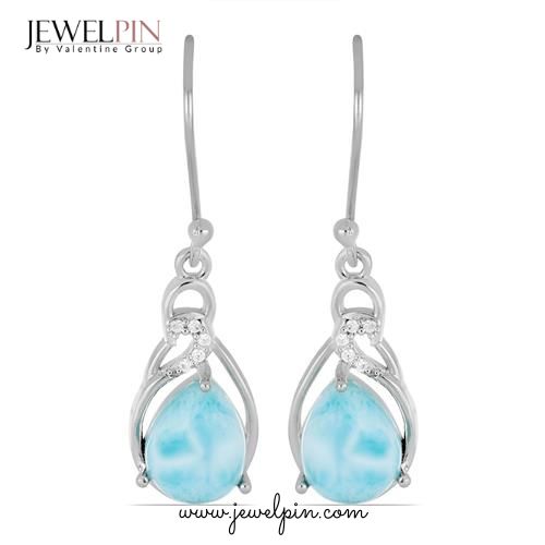 JewelPin Blue Larimar Stone Jewelry Perfect