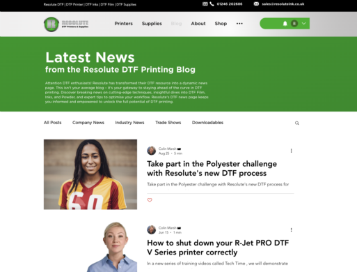  Latest News from the Resolute DTF Printing Blog