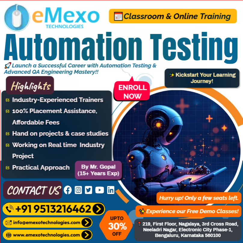 Best Automation Testing Course in Electroni City, Bangalore
