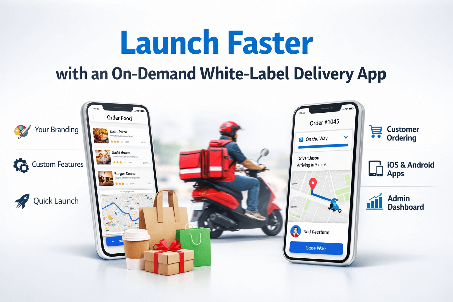 Launch Faster with an On-Demand White-Label Delivery App