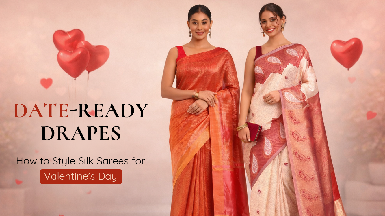How to Style Silk Sarees for Valentine’s Day