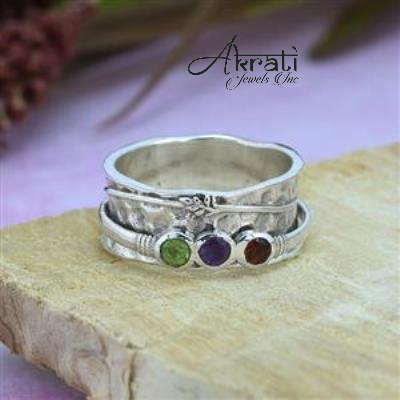 Silver Amethyst Stone Jewelry by Akrati Jewels Inc  