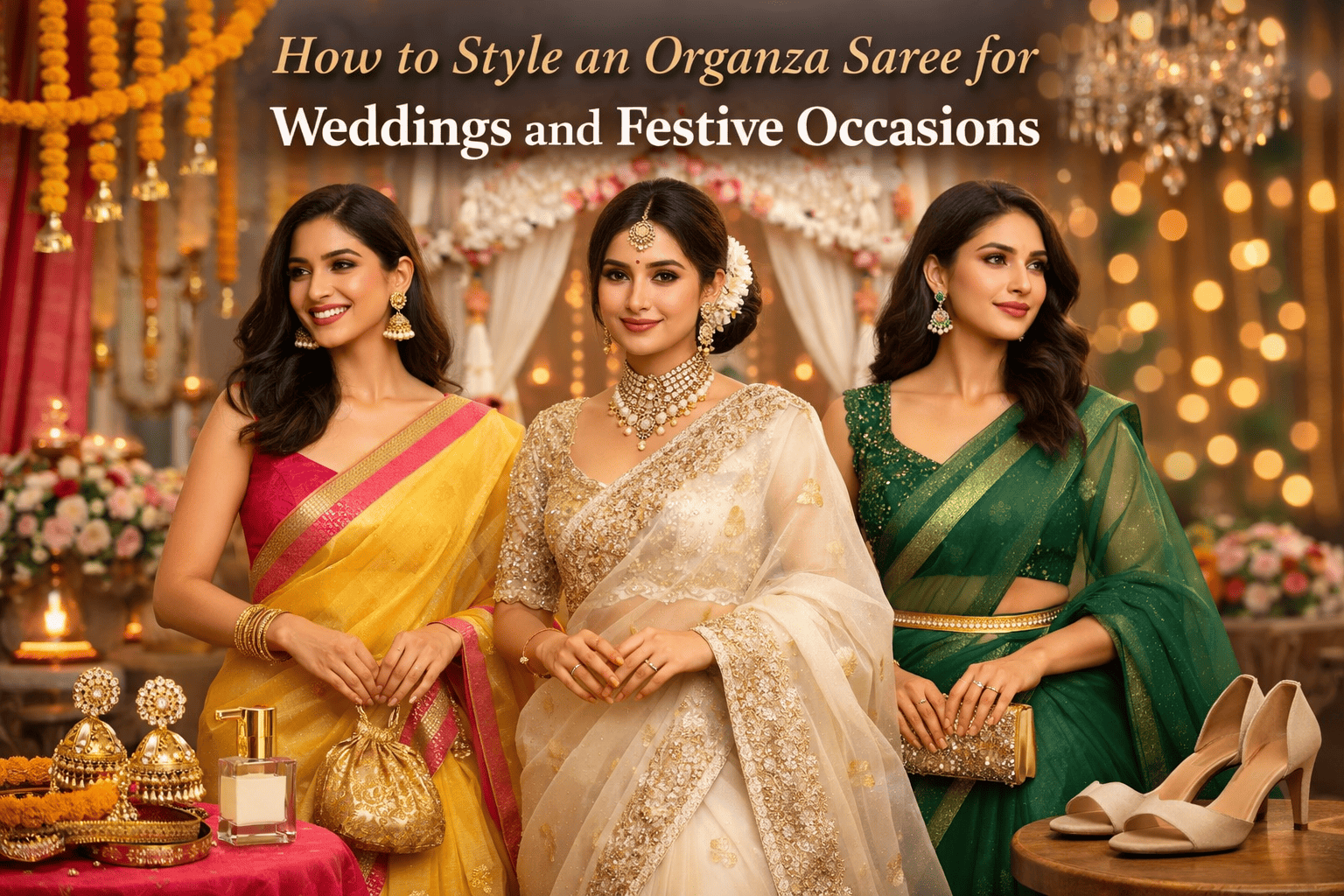 Style Organza Sarees for Weddings and Festive Occasions
