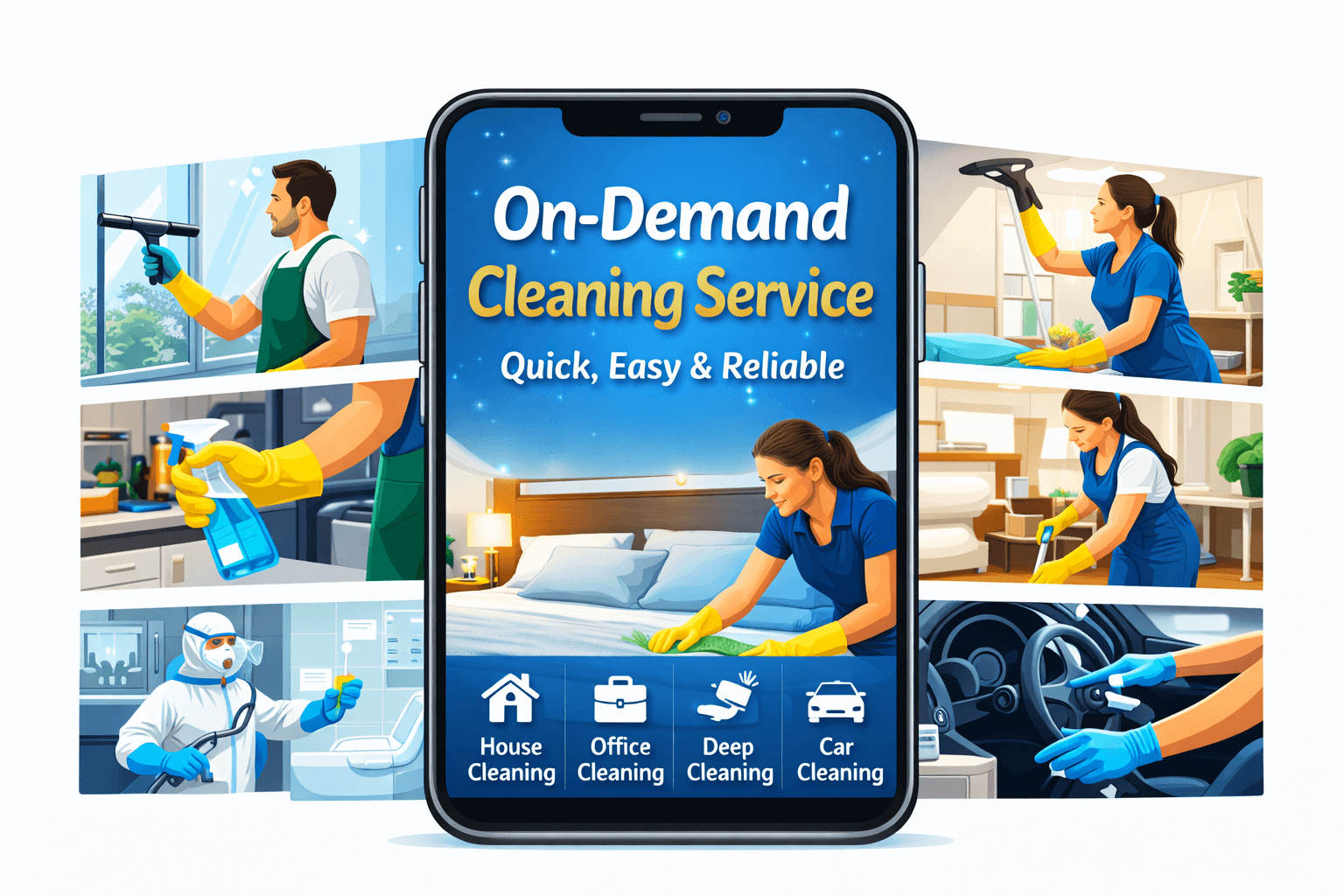 On-Demand Cleaning Service – Quick, Easy & Reliable