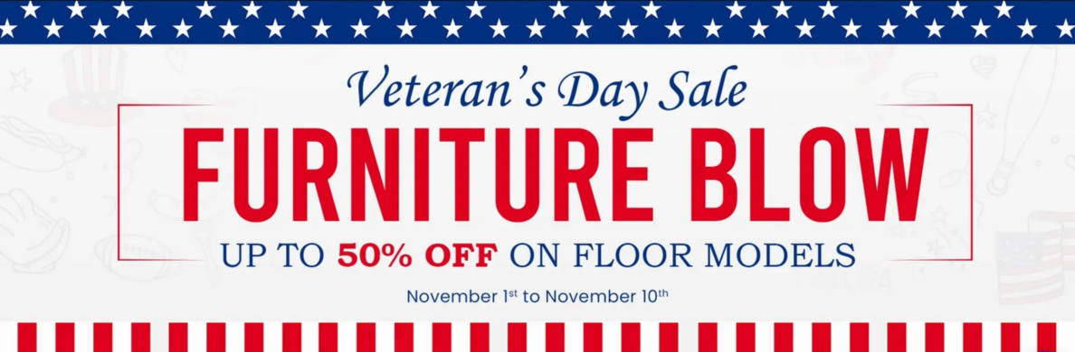 2023 Veterans Day Savings: 50% Off on Furniture