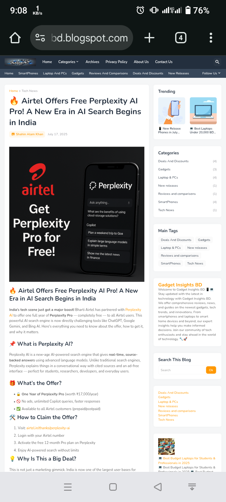Airtel Offers Free Perplexity AI Pro A New Era in AI Search
