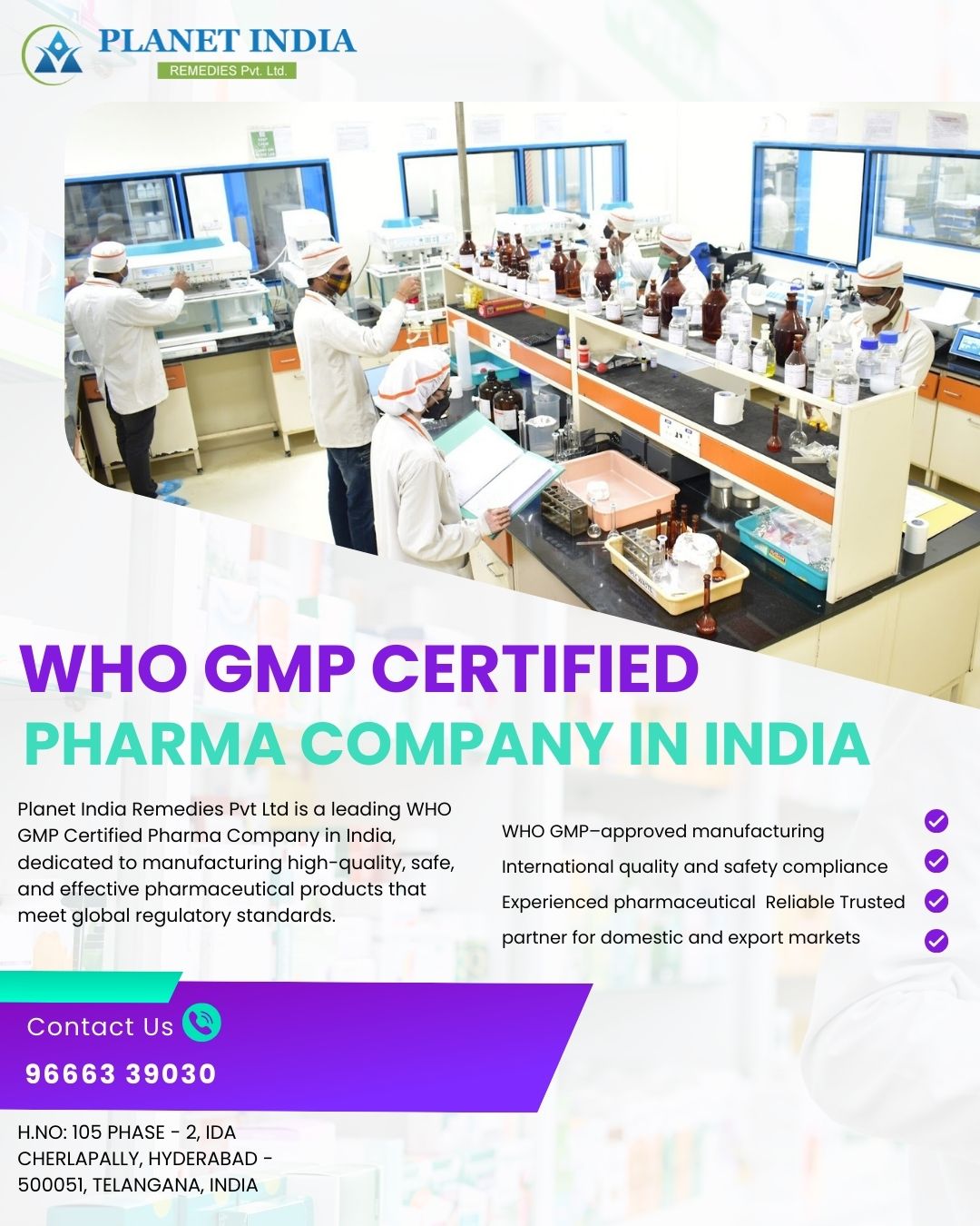 WHO GMP Certified Pharma Company in India