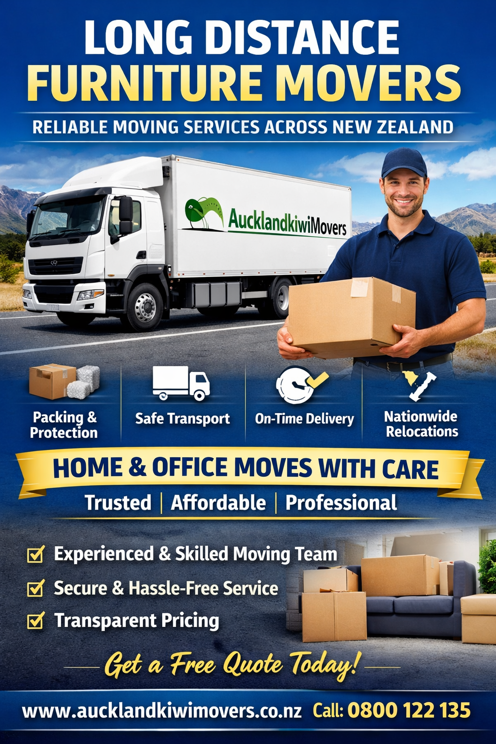 Reliable Long Distance Furniture Movers in New Zealand 