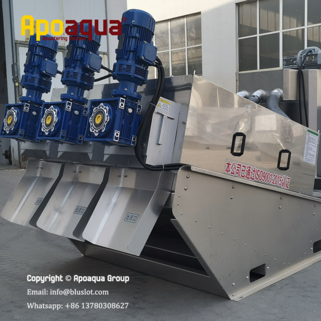 Multi Disc Screw Press for Municipal Wastewater Sludge Plants