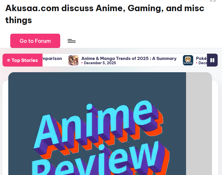 Akusaa blog on Anime Gaming and misc things