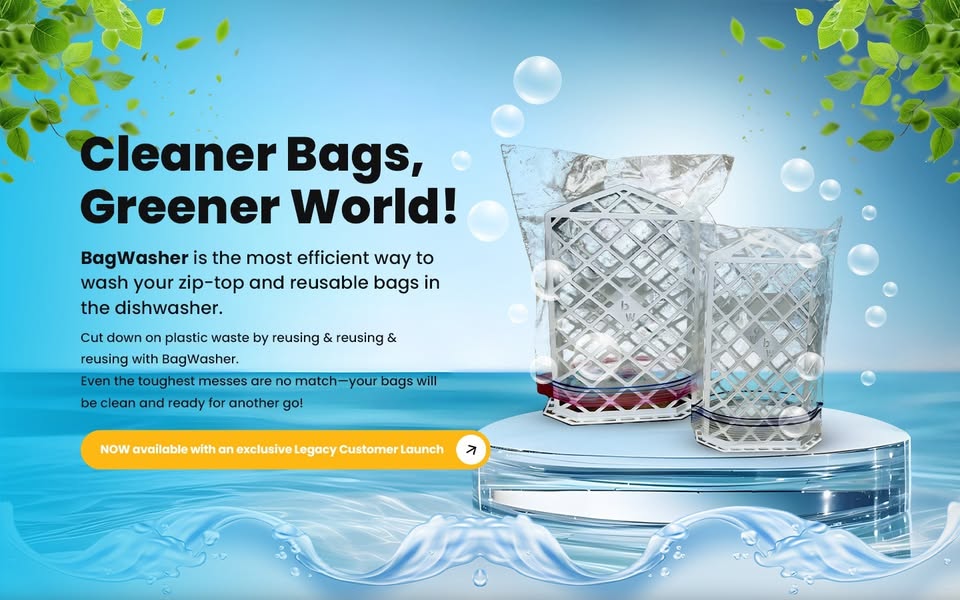 Plastic Bag Washer and Reusable Ziploc Bag Washer