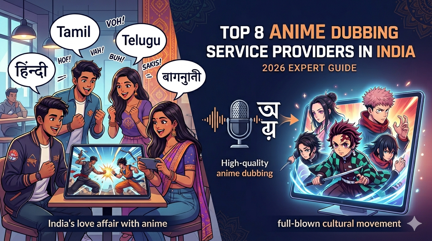 Top 8 Anime Dubbing Service Providers in India