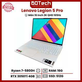 LEGION 5 Pro : RYZEN 7-5800H RAM 16G SSD 512G RTX 3060 MÀN 16" 2,5K 165HZ - đen