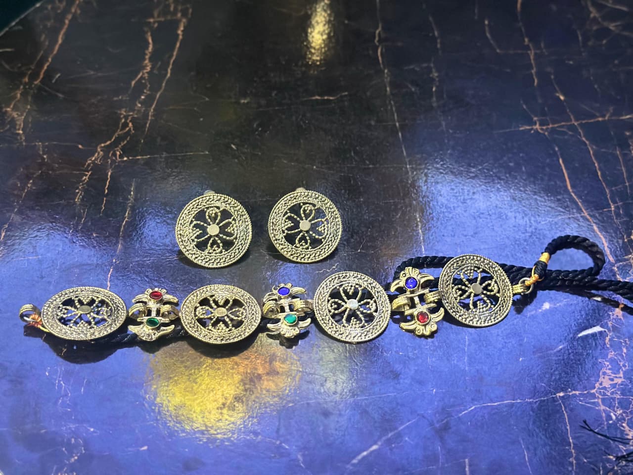 Kuchi Tribal Necklace & earring set