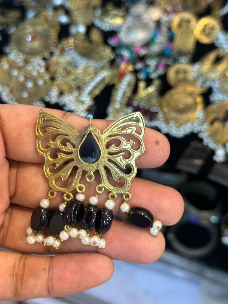 Flutter Beads Butterfly Afghan Earrings