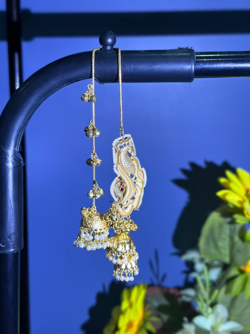 Gold-Plated Kashmiri Jhumka Earrings