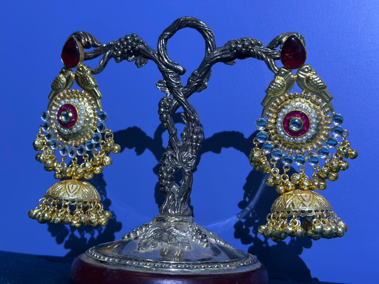 Gold-plated Jhumka Earrings