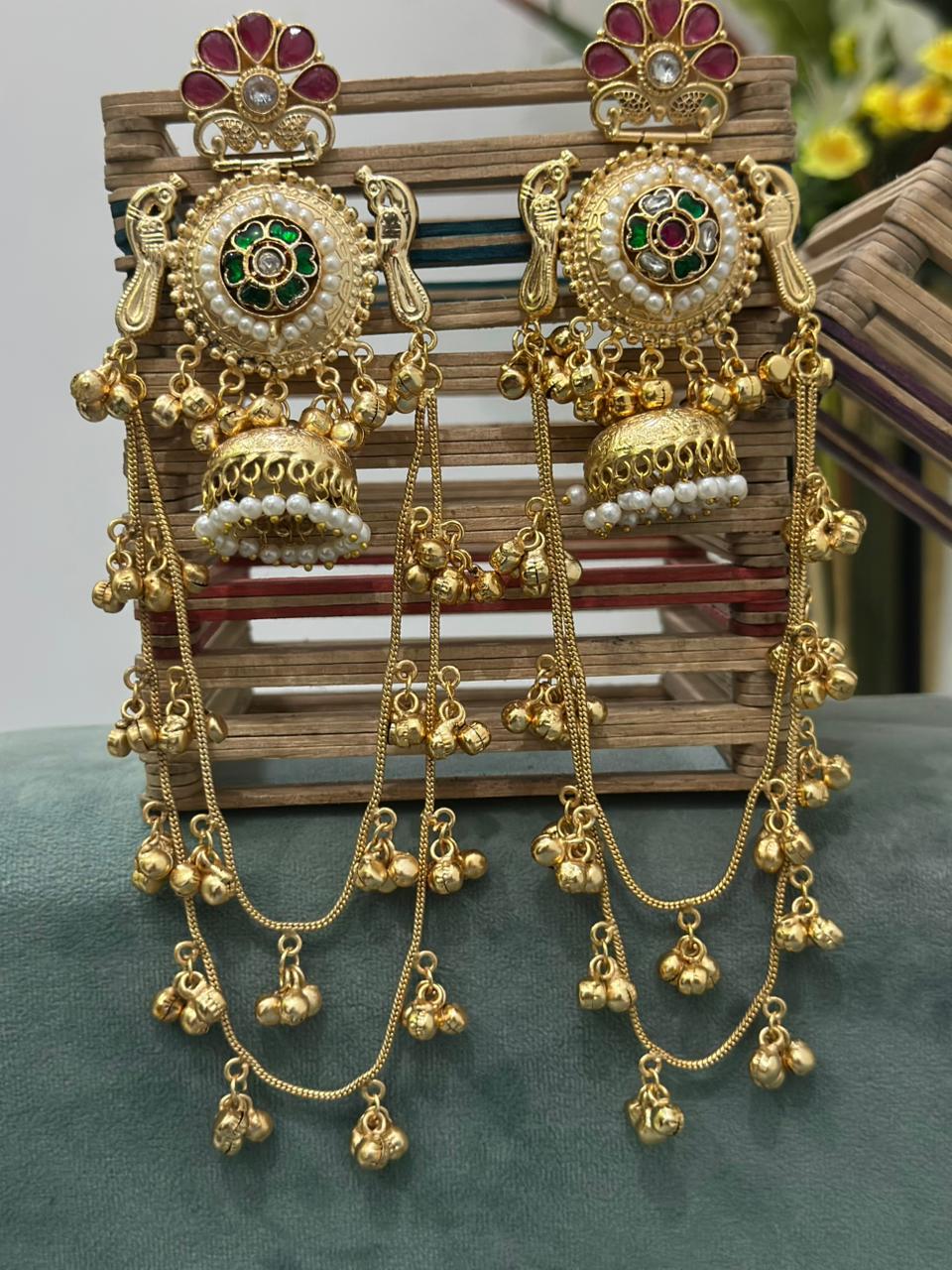 Kashmiri-Style Jhumka Earrings