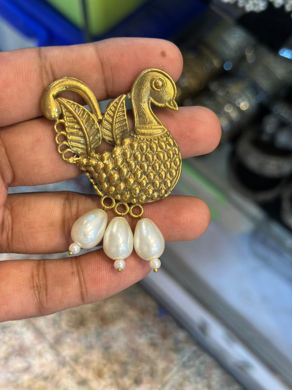 Gold-Toned Swan Earrings