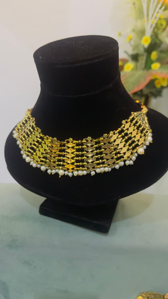Gold-Plated tribal choker