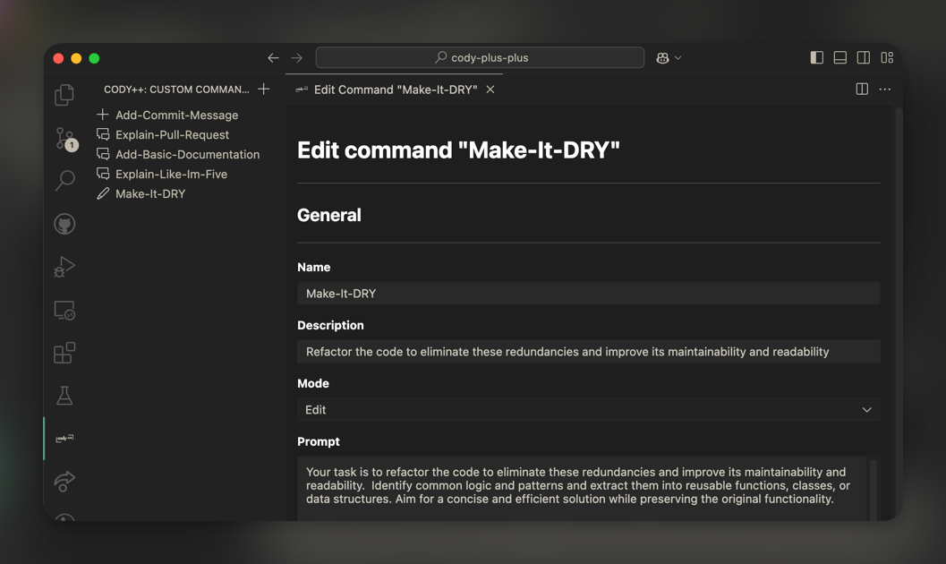 Custom commands