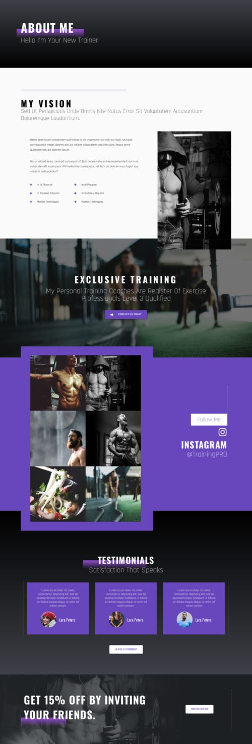Personal Trainer - About me 2