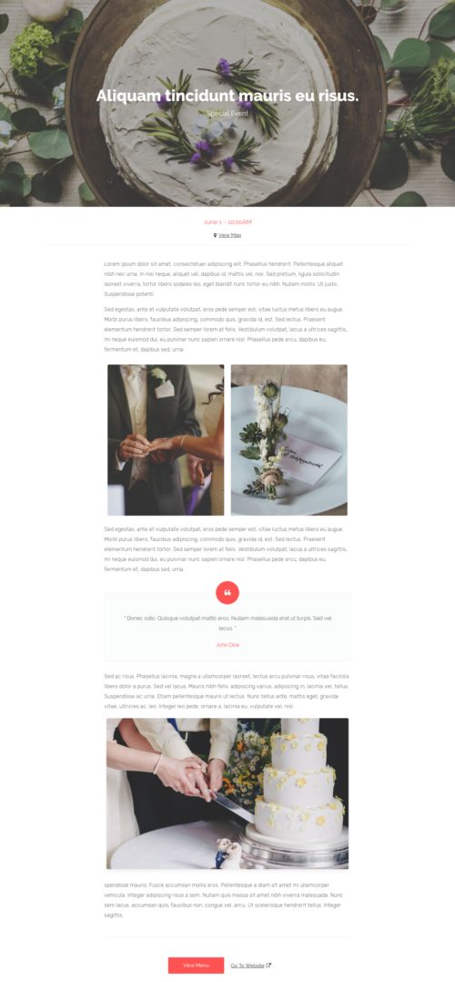 Catering Business - Single Event