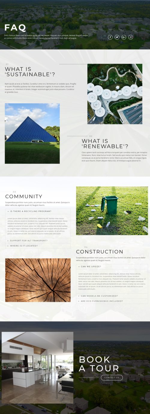 Sustainable Housing - FAQ