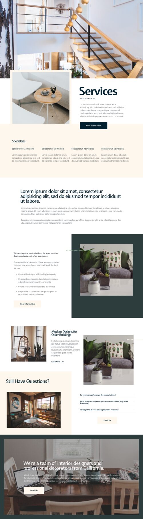 Interior Design - Services