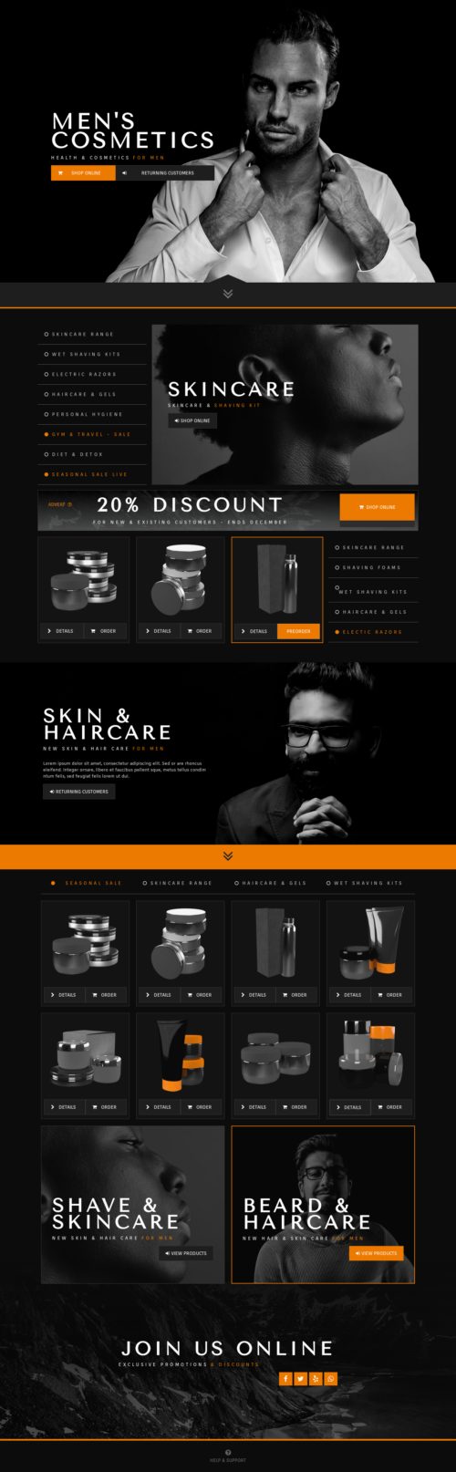 Men's Cosmetics - Home