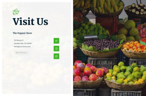 Organic Food Store - Contact 3