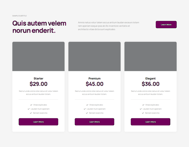 Pricing Table - c799