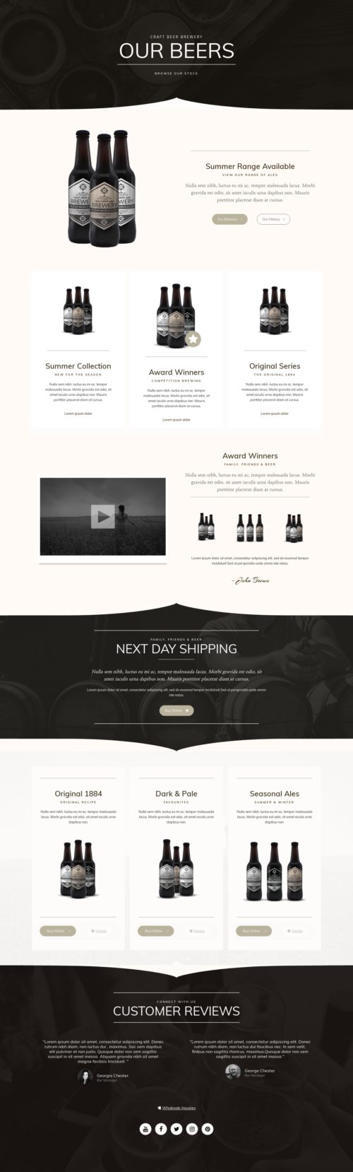 Elementor kit - Brewery - Beers