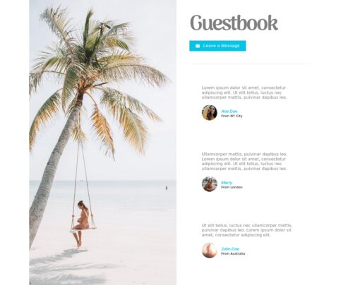 Holiday Rental GuestBook