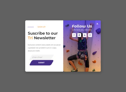 Indoor Rock Climbing Popup