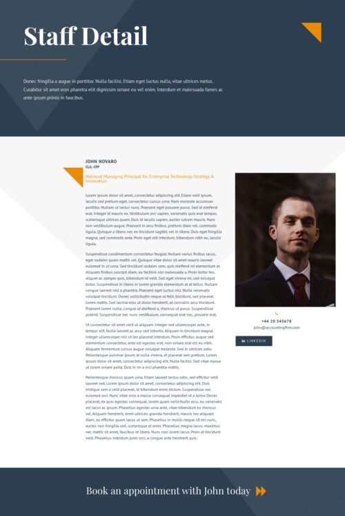 Accounting Firm - Staff detail