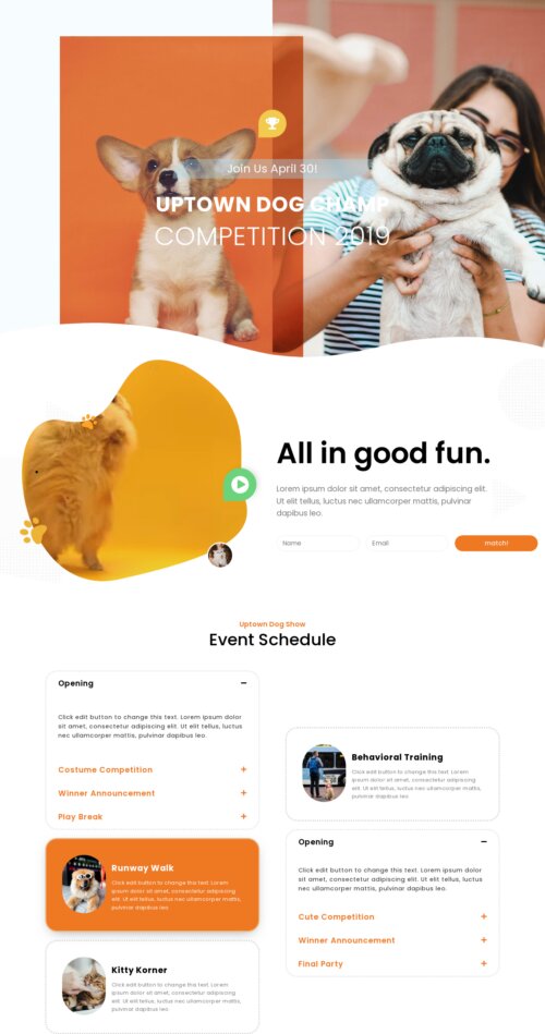 Pet sitters - Pet competition