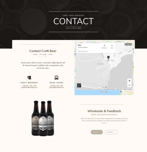 Elementor kit - Brewery - Contact