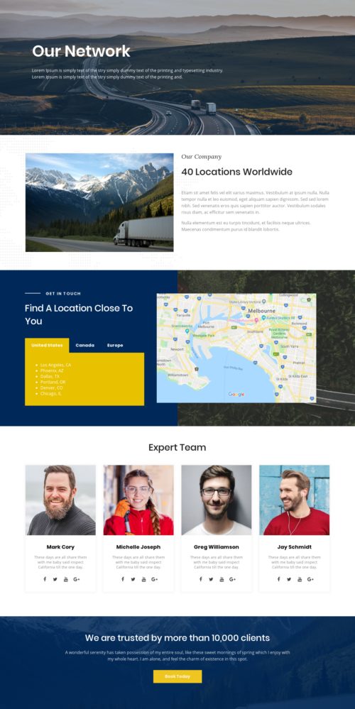 Moving Company - Our network