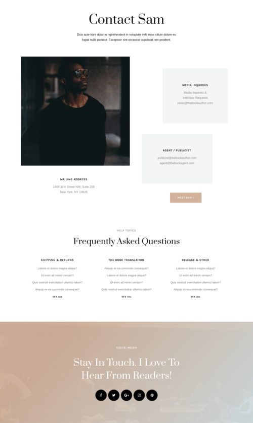 Self Published Author - Contact 1