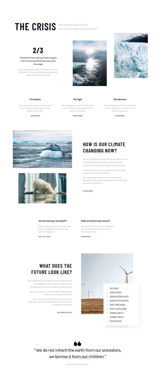 Climate Change Awareness - The crisis