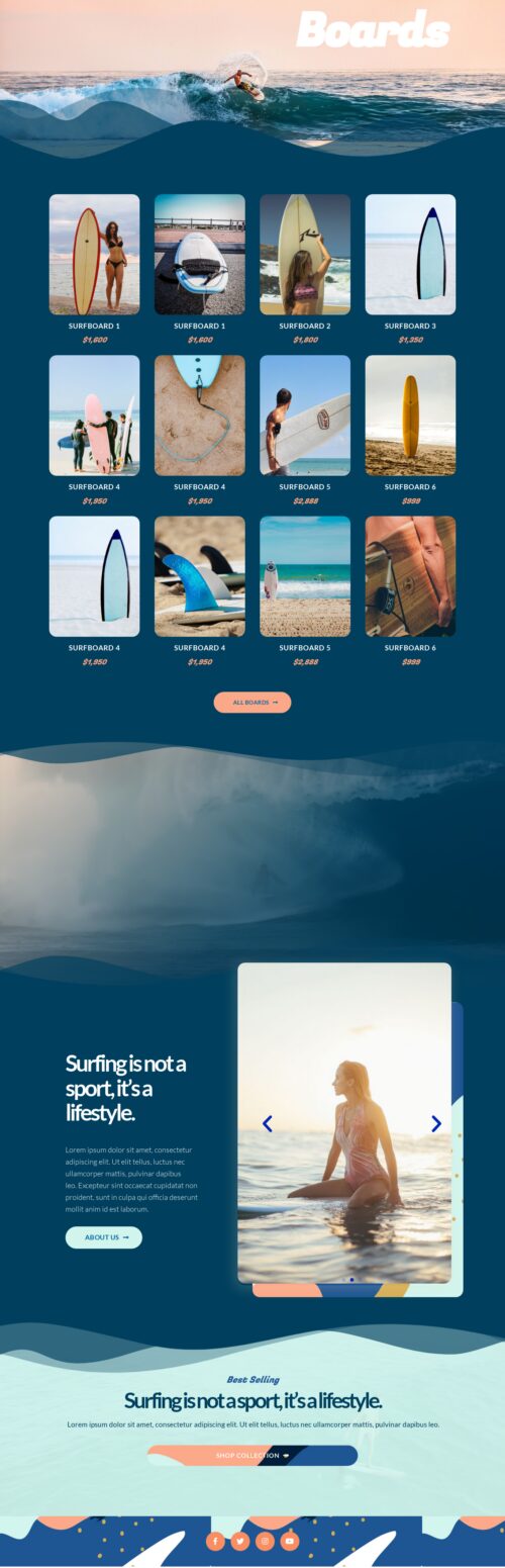Surf Shop - Boards List 1