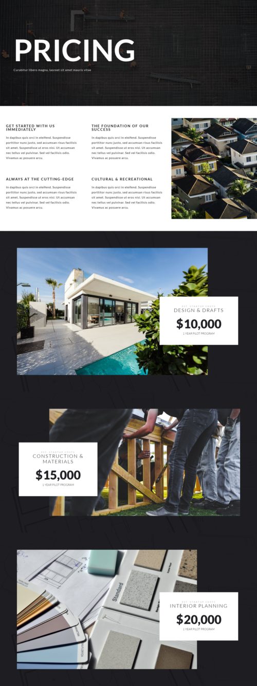 Home Construction - Pricing