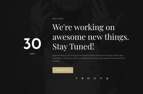 Elementor kit - Tattoo Studio - Coming Soon