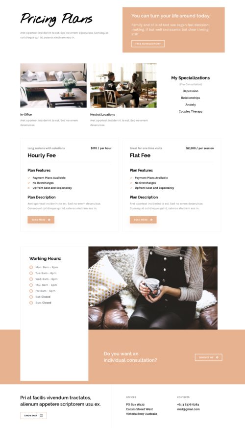 Therapist Pricing